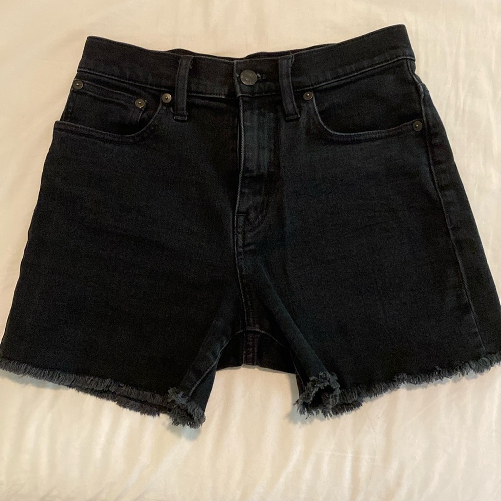 Madewell Black Denim Shorts